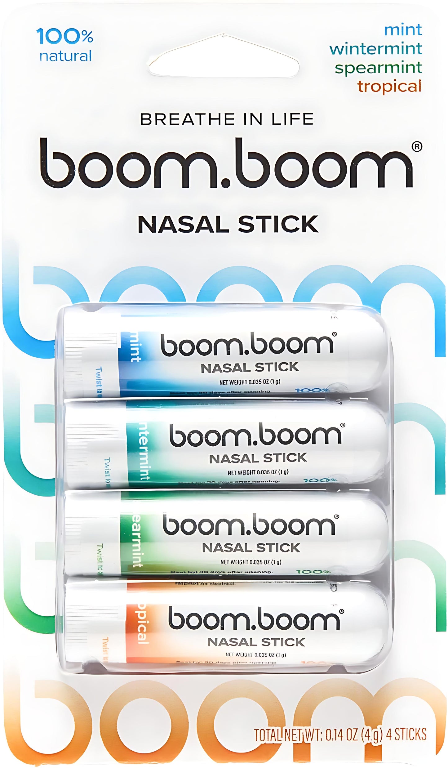 Vapor Flow Technology | Cool Refreshing Sensation | Natural Mood Boost | Simple Ingredients | Essential Oils + Menthol Inhaler (Mint, Wintermint, Tropical, Spearmint)