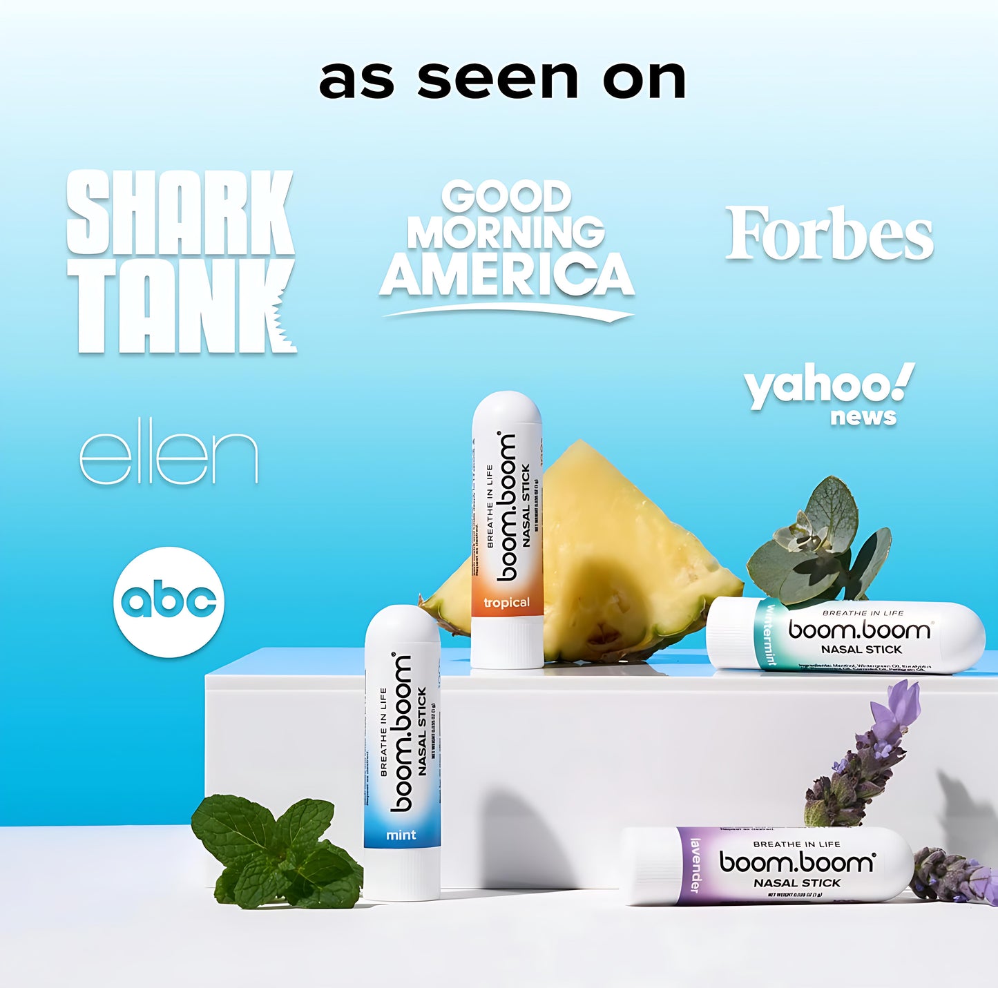 Vapor Flow Technology | Cool Refreshing Sensation | Natural Mood Boost | Simple Ingredients | Essential Oils + Menthol Inhaler (Mint, Wintermint, Tropical, Spearmint)
